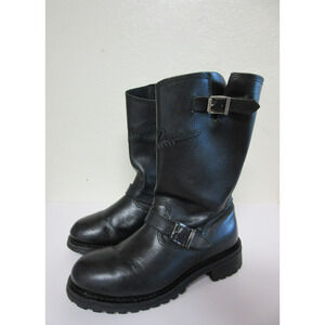HARLEY DAVIDSON Black Trail Boss Engineer 91417 Motorcycle 9 1/2 Zipper Boots